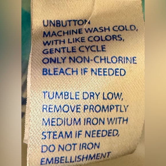 Southern Tide Aqua and Navy Plaid Men's Shirt - Picture 5 of 5